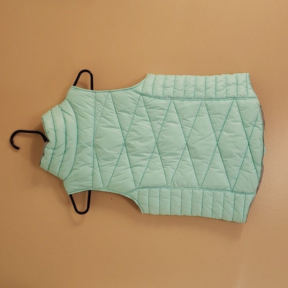 Puffer Vest, Sea Foam Blue,  Zippered Pockets, Excellent Used Condition - Picture 2 of 5